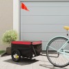 Remorca pentru biciclete, negru si rosu, 30 kg, fier GartenMobel Dekor, vidaXL