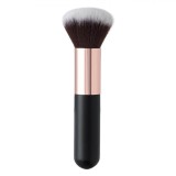 Pensulă Pudră, Rotundă, Negru Roz Auriu, 14cm, Oem
