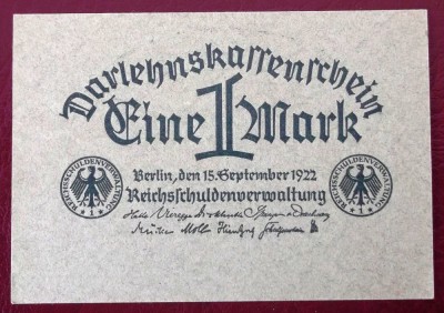 Germania 1 mark 1922 UNC necirculata ** foto