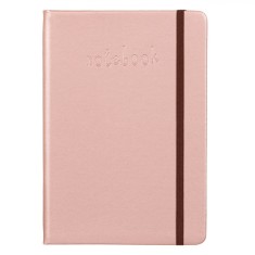 Carnet Notițe, A5, Copertă Moale, Roz, 100 File, Elastic