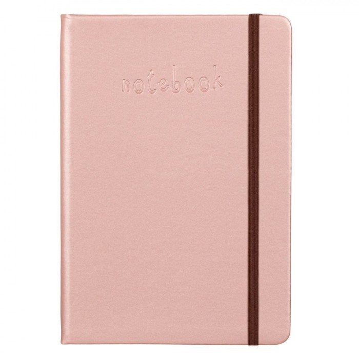 Carnet Notițe, A5, Copertă Moale, Roz, 100 File, Elastic