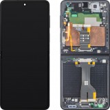Display cu Touchscreen Samsung Galaxy Z Flip7 F766, Cu Rama, Sub Inner, Negru (Jet Black), Service Pack GH82-37581C