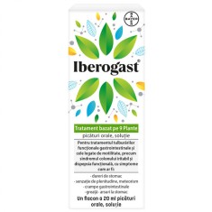 Picaturi Orale, Bayer, Iberogast, Tratamentul Tulburarilor Gastro-Intestinale, 20ml