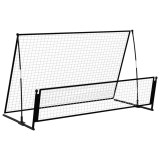 Cumpara ieftin Poarta de fotbal de ricoseu 2-in-1, 202x104x120 cm, otel