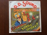 D.D. Sound 1, 2, 3, 4, Gimme Some More / We Like It 1977 disc single 7" vinyl muzica disco pop electro italy VG+