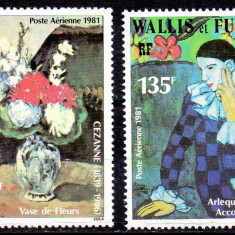 Wallis & Futuna 1981, Arta, Pictura, Cezanne, Picasso, serie neuzata, MNH
