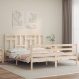 Cumpara ieftin Cadru de pat cu tăblie, 160x200 cm, lemn masiv