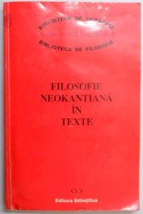 FILOSOFIE NEOKANTIANA IN TEXTE
