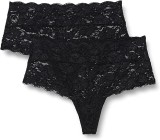 Cumpara ieftin Chiloti tanga cu talie inalta din dantela Iris Lilly, pachet de 2, Marimea 42 - OUTLET