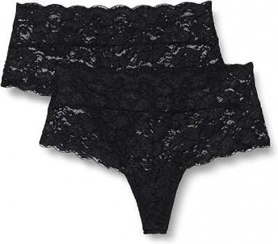 Chiloti tanga cu talie inalta din dantela Iris Lilly, pachet de 2, Marimea 42 - OUTLET foto