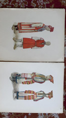 Doua litografii costume populare(30x22) foto