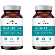 Pachet Magnesium (Magneziu) Taurate + Bisglycinate + Citrate + Malate + Oxide 120cps + 120 cps