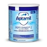 Lapte pentru regimul dietetic al alergiei la proteinele din laptele de vaca de la 6 luni Pepti Syneo 2, 400g, Aptamil, Aptamil Junior