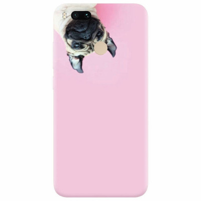 Husa silicon pentru Xiaomi Mi A1, Dog And Pink foto