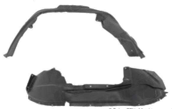 Carenaj roata Jeep Compass (Pk), 01.2007-02.2011, partea Stanga, Fata, 5303871AD, 3415FL1T polietilena