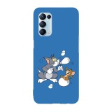 Husa compatibila cu Oppo A54s, Viceversa, model Bubble Tom and Jerry, Silicon, TPU, Transparent, Carcasa