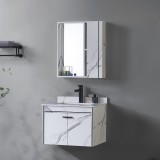 Set Mobilier pentru Baie CORFU, 60x48cm, 2 Piese, Negru si Alb ModernLight Concept