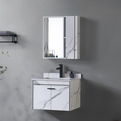 Set Mobilier pentru Baie CORFU, 60x48cm, 2 Piese, Negru si Alb ModernLight Concept foto