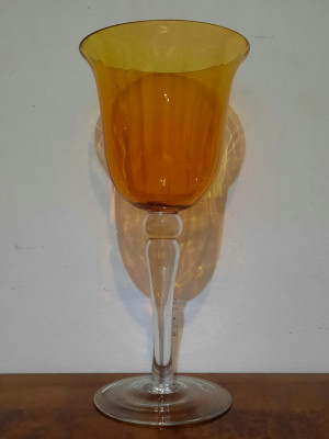 Cupa, Pocal antic din cristal de Murano, 28cm x &amp;Oslash; 13.7cm foto