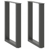VidaXL Picioare de masă &icirc;n formă de U, 2 buc., antracit, 50x(72-73) cm, oțel 4013178