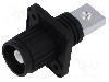Conector alimentare DC, 1,5kV, 1 pini, seria ES-300A, {{Dimensiune pin}}. DEGSON ELECTRONICS - ESS-300A-95-B/S-BK-00