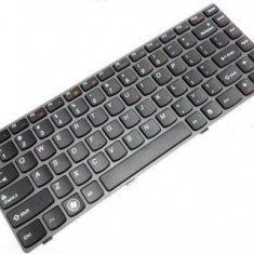 Tastatura laptop noua Lenovo Y480 Gray Frame Black WIN 8 US