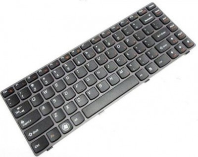 Tastatura laptop noua Lenovo Y480 Gray Frame Black WIN 8 US foto