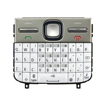 Tastatură Nokia E5 QWERTY alb cretă foto