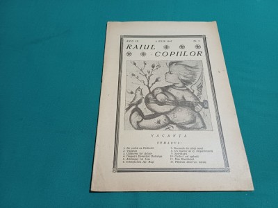 REVISTA RAIUL COPIILOR NR. 7 1947 * foto