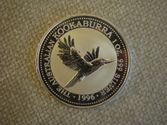 1 Dollar / Dolar 1996 Australia KOOKABURRA - Argint 999 aUNC foto