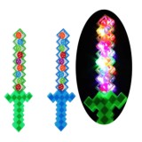 Jucarie Sabie minecraft cu iluminare Led si sunete, 46cm