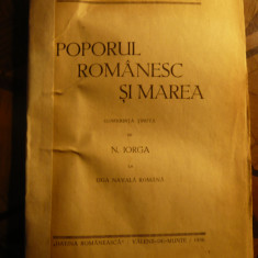 N.Iorga -Conferinta la Liga Navala Romana 1938 - Poporul Romanesc si Marea