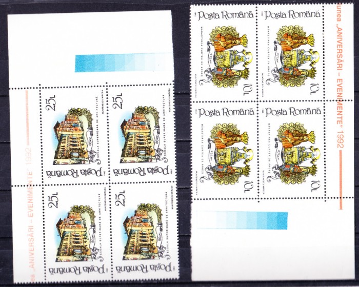 TSV$ - 1992 LP 1303 ANIVERSARI - EVENIMENTE BLOC X 4 MNH/** LUX