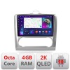 Navigatie Ford Focus clima automata C-140-automatic Android Octa Core Ecran 2K QLED GPS 4G 4+32GB 360 KIT-140-automatic+EDT-E409-2K CarStore Technolog