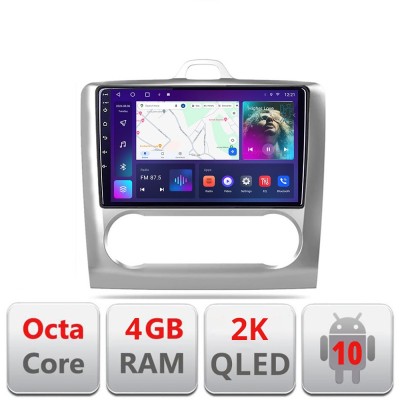 Navigatie Ford Focus clima automata C-140-automatic Android Octa Core Ecran 2K QLED GPS 4G 4+32GB 360 KIT-140-automatic+EDT-E409-2K CarStore Technolog foto