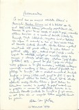 A3402N Document scris și semnat olograf de Alecu Ivan-Ghilia, 1977