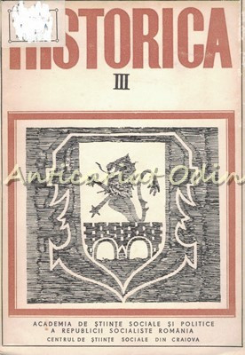Historica III - Academia De Stiinte Sociale Si Politice A R.S.R. - 1974 foto