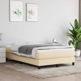 Cumpara ieftin Cadru de pat fără saltea, crem, 120x200 cm, textil