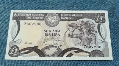 1 Lira / Pound 1988 Cipru / 607230 foto