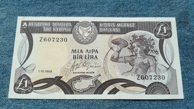 1 Lira / Pound 1988 Cipru / 607230 foto