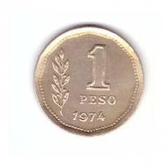 Moneda Argentina 1 peso 1974, stare foarte buna, curata