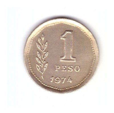 Moneda Argentina 1 peso 1974, stare foarte buna, curata foto