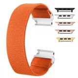 Curea textila elastica, compatibila Apple Watch 10, 42mm, Elastic Orange