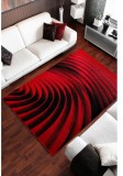 Cumpara ieftin Covor Model Spiral 11006-120, Marime 80 x 150 cm, Rosu, Inaltime Fir 9 mm, Antialergic, Polipropilena, Living, Dormitor, Sufragerie, Birou
