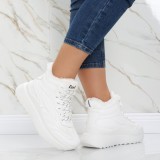 Cumpara ieftin Sneakers dama Imblaniti Albi din Piele Ecologica Kandela, 39