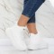 Sneakers dama Imblaniti Albi din Piele Ecologica Kandela, 39