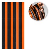 Perdea decorativa Halloween cu franjuri, Negru si Portocaliu, 100x200cm, CMCLASS