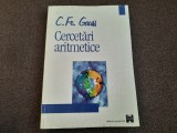 CARL FRIEDRICH GAUSS CERCETARI ARITMETICE