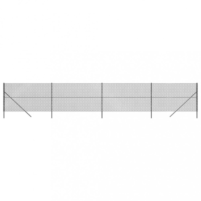 Gard plasa de sarma, antracit, 1,4x10 m