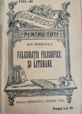 Ion Petrovici- Fulguratii Filozofice-Literare (crestinism si nationalitate etc.)